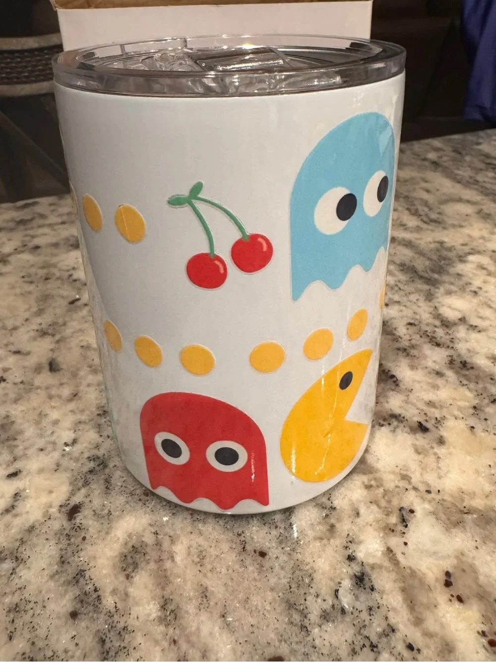 Pac-Man Inspired Ceramic Travel Mug - NEW IN BOX